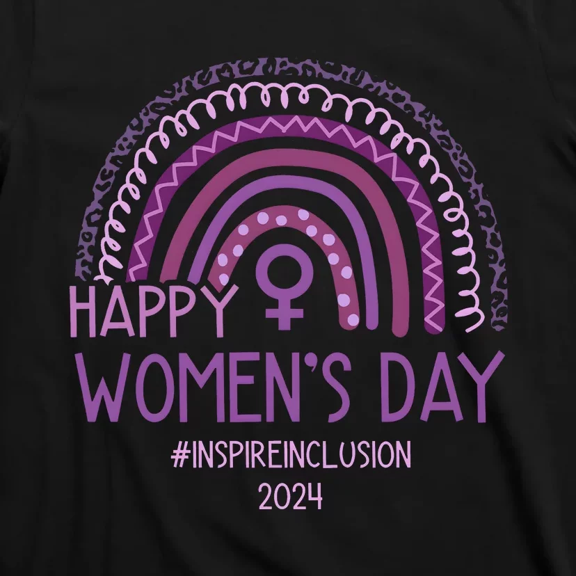 Happy International Women Day 2024 Purple Rainbow T-Shirt