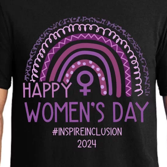 Happy International Women Day 2024 Purple Rainbow Pajama Set