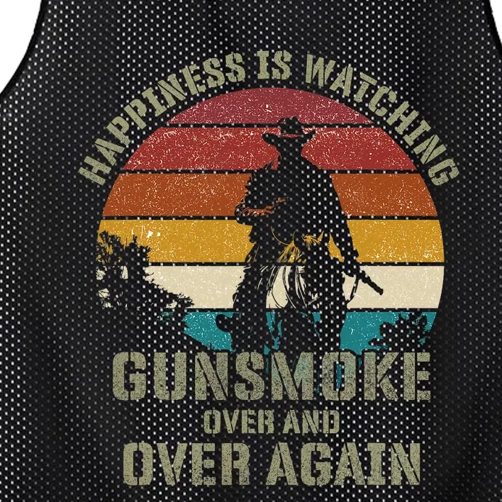 Happiness Is Watching Gunsmoke Over And Over Again Cowboys Mesh Reversible Basketball Jersey Tank