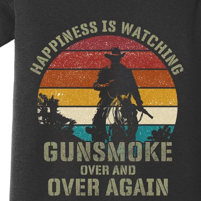 Happiness Is Watching Gunsmoke Over And Over Again Cowboys Baby Bodysuit