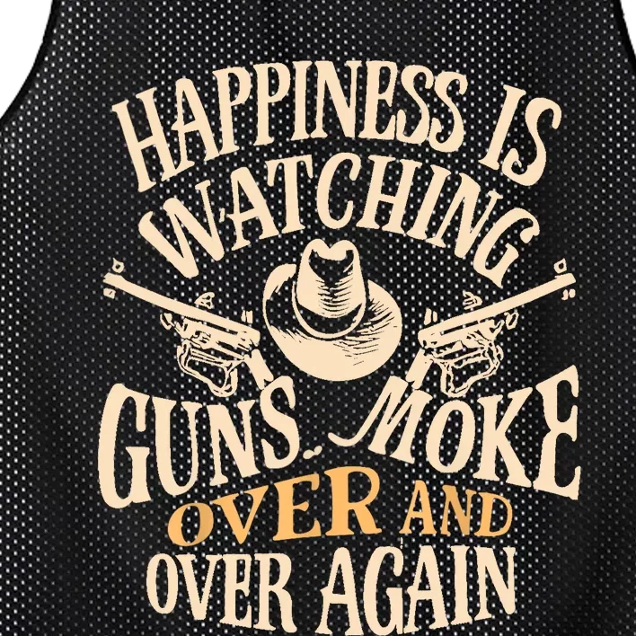 Happiness Is Watching Gunsmoke Over And Over Again Cowboys Mesh Reversible Basketball Jersey Tank