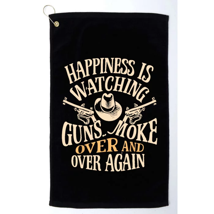 Happiness Is Watching Gunsmoke Over And Over Again Cowboys Platinum Collection Golf Towel