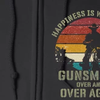 Happiness Is Watching Gunsmoke Over And Over Again Cowboys Full Zip Hoodie