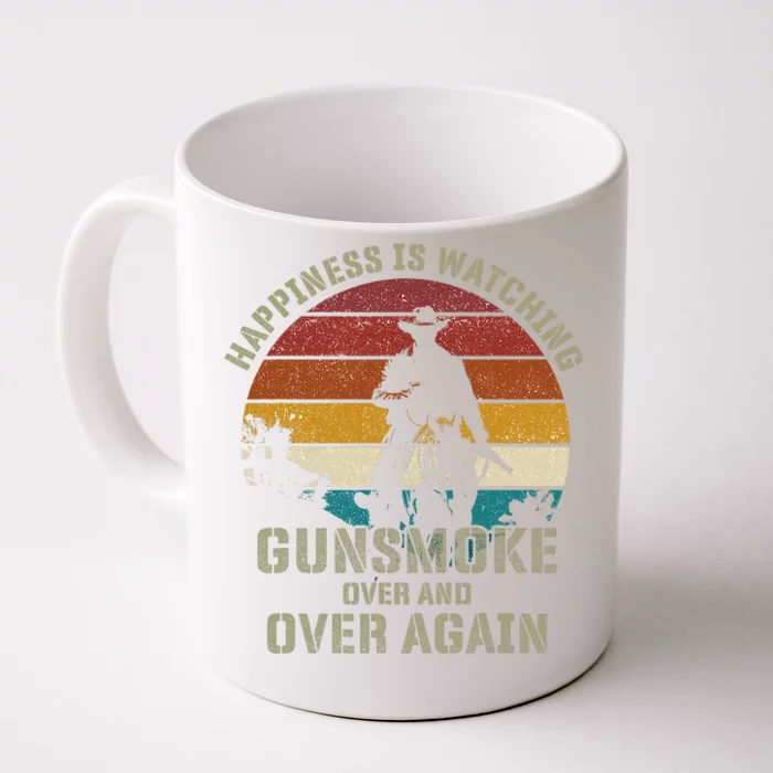 Happiness Is Watching Gunsmoke Over And Over Again Cowboys Front & Back Coffee Mug