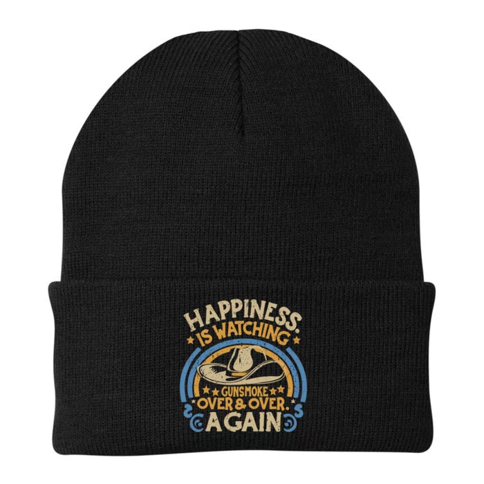 Happiness Is Watching Gunsmoke Over And Over Again Funny Knit Cap Winter Beanie