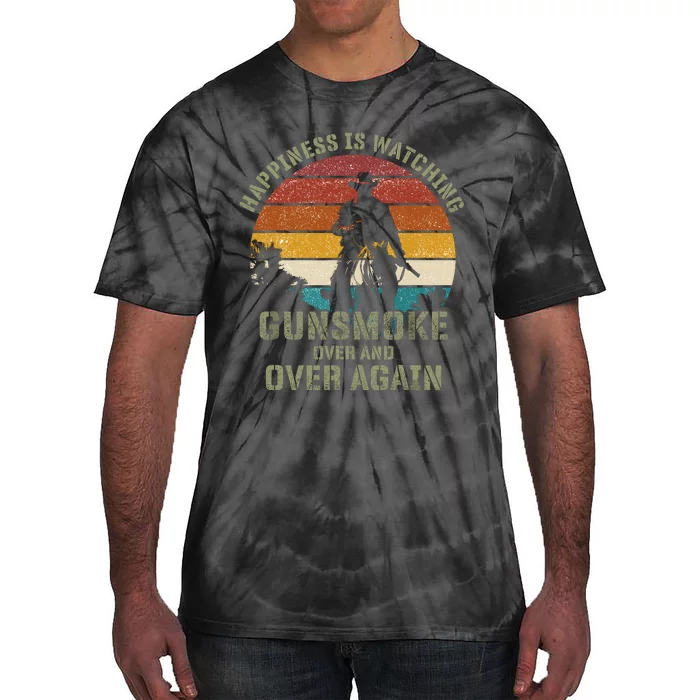 Happiness Is Watching Gunsmoke Over And Over Again Cowboys Tie-Dye T-Shirt