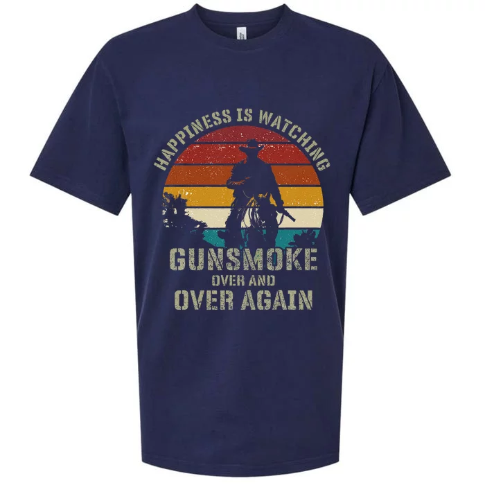 Happiness Is Watching Gunsmoke Over And Over Again Cowboys Sueded Cloud Jersey T-Shirt