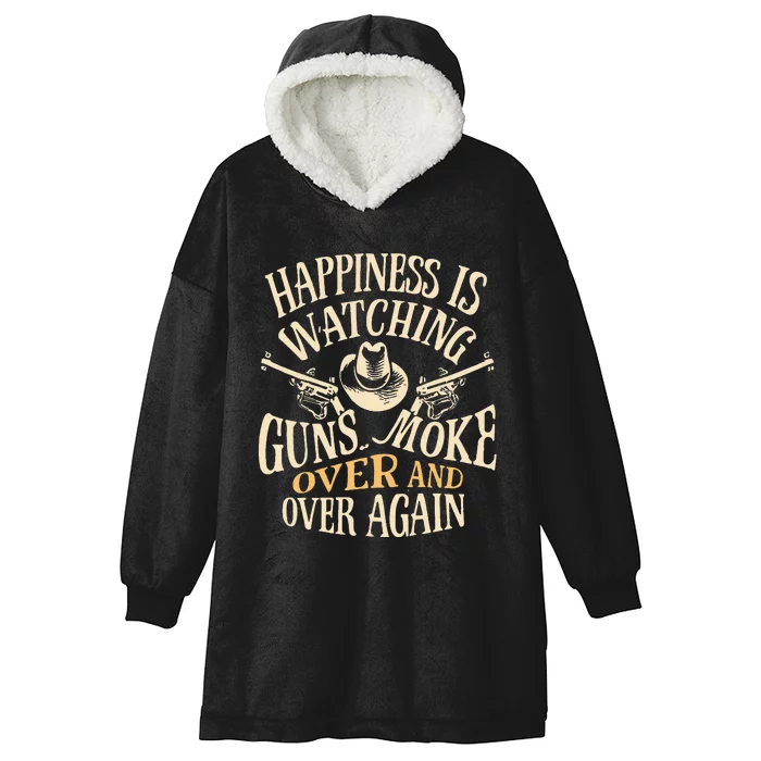 Happiness Is Watching Gunsmoke Hooded Wearable Blanket