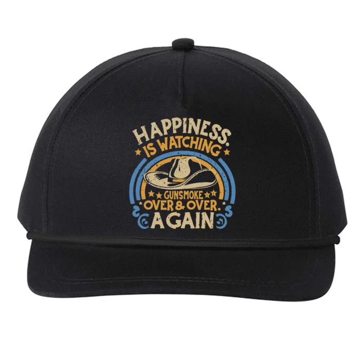 Happiness Is Watching Gunsmoke Over Snapback Five-Panel Rope Hat