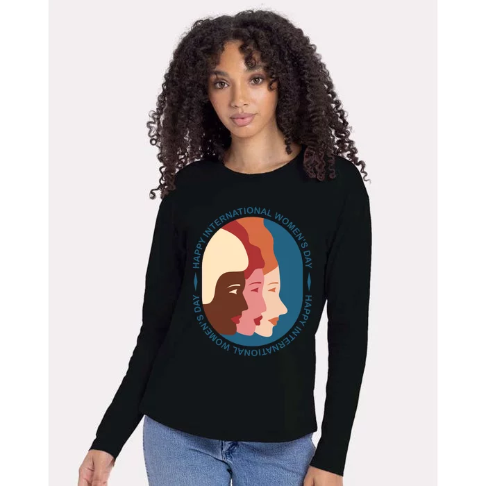 Happy International Womens Day Womens Cotton Relaxed Long Sleeve T-Shirt