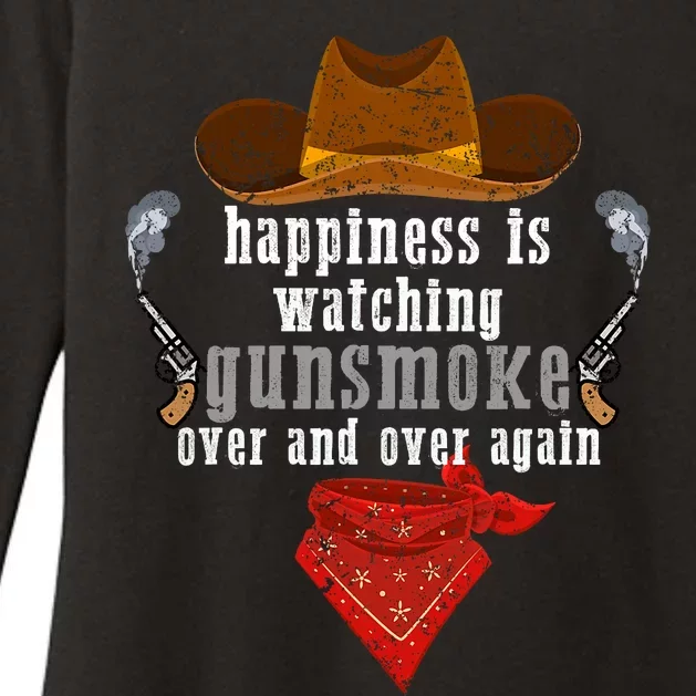 Happiness Is Watching Gunsmoke Over And Over Again Cowboys Trending Design Womens CVC Long Sleeve Shirt