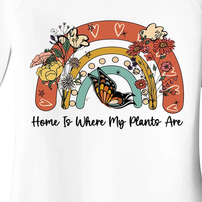 Home Is Where My Plants Are. Funny Distressed Gardening Women's Perfect Tri Tunic Long Sleeve Shirt