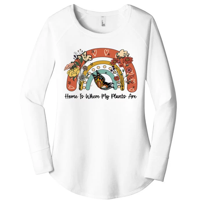 Home Is Where My Plants Are. Funny Distressed Gardening Women's Perfect Tri Tunic Long Sleeve Shirt