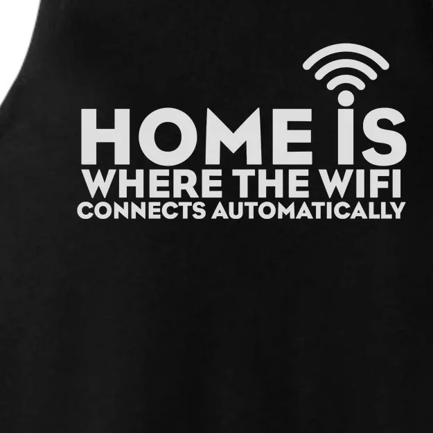 HOME IS WHERE THE WIFI Ladies Tri-Blend Wicking Tank