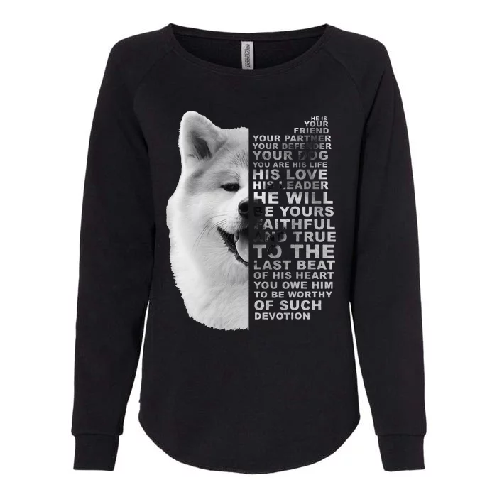 He Is Your Friend Your Partner Your Dog Akita Inu Womens California Wash Sweatshirt