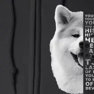 He Is Your Friend Your Partner Your Dog Akita Inu Full Zip Hoodie