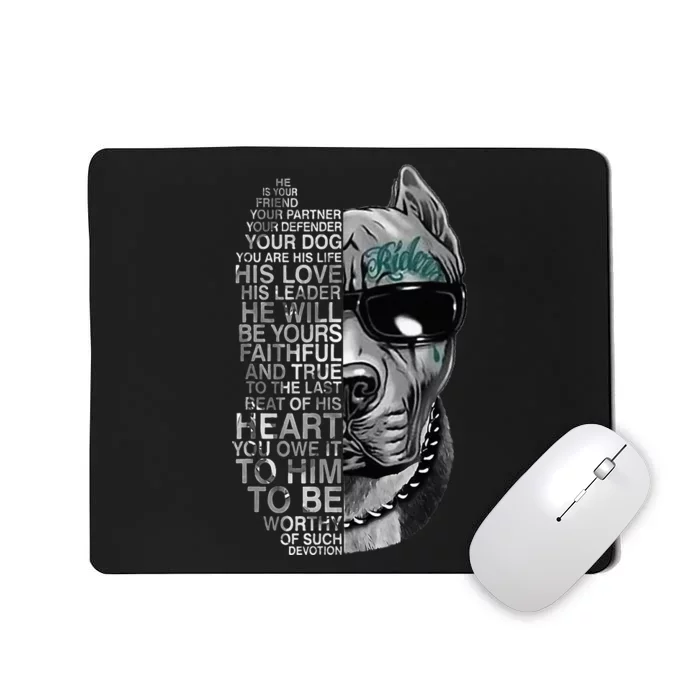 He Is Your Friend Your Partner Your American Bully Dog Bread Mousepad