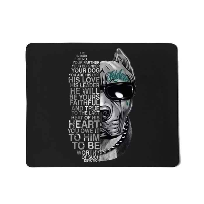 He Is Your Friend Your Partner Your American Bully Dog Bread Mousepad