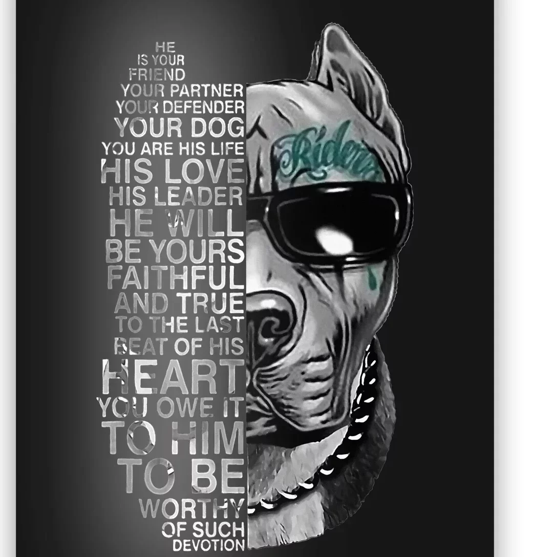 He Is Your Friend Your Partner Your American Bully Dog Bread Poster