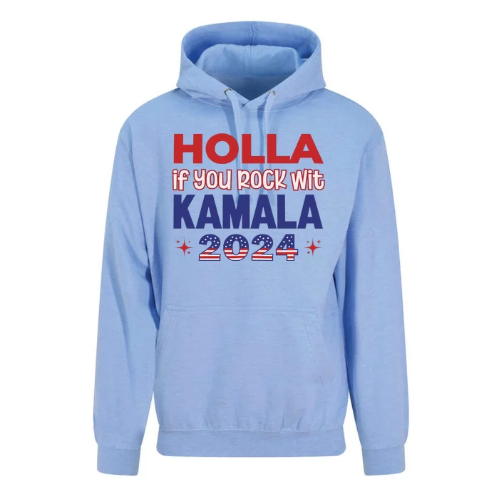 Holla If You Rock Wit Kamala 2024 Kamala Harris Support Unisex Surf Hoodie