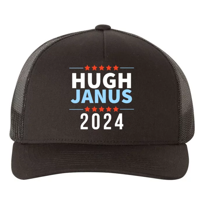 Hugh Janus 24 For President Funny 2024 Election Yupoong Adult 5-Panel Trucker Hat