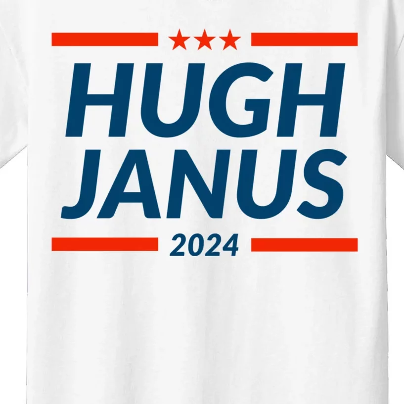 Hugh Janus 24 For President Funny 2024 Election Kids T-Shirt