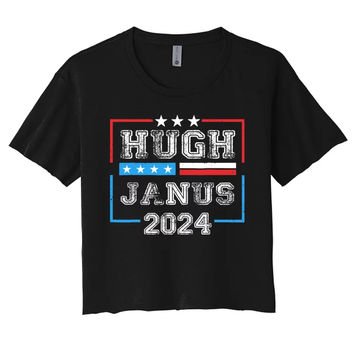 Hugh Janus 24 For President Women's Crop Top Tee