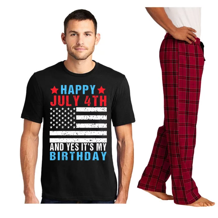 Happy July 4th And Yes It's My Birthday Born On 4th Of July Pajama Set