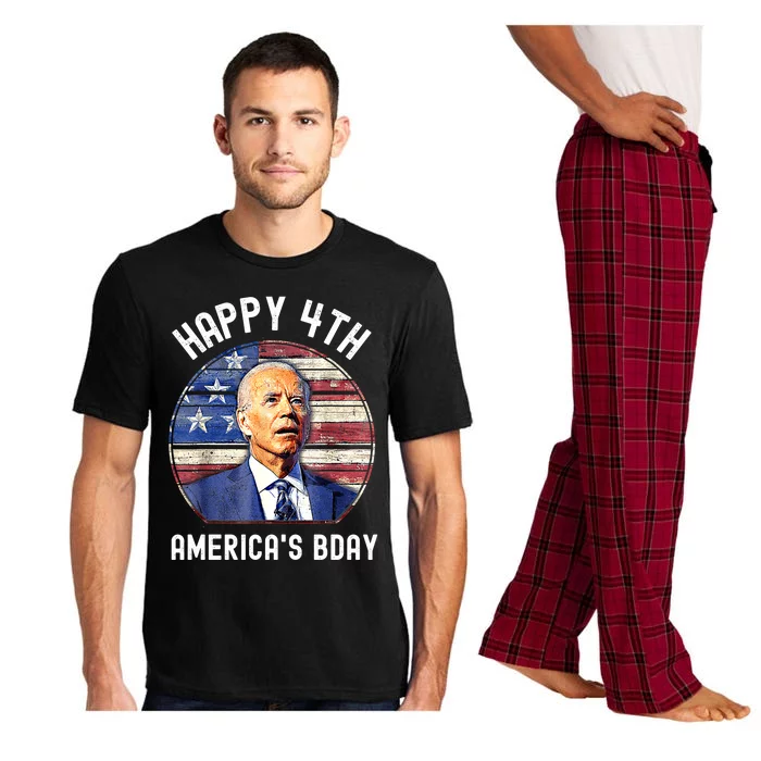 Happy July 4th America's Birthday Funny Anti Joe Biden Gift Pajama Set