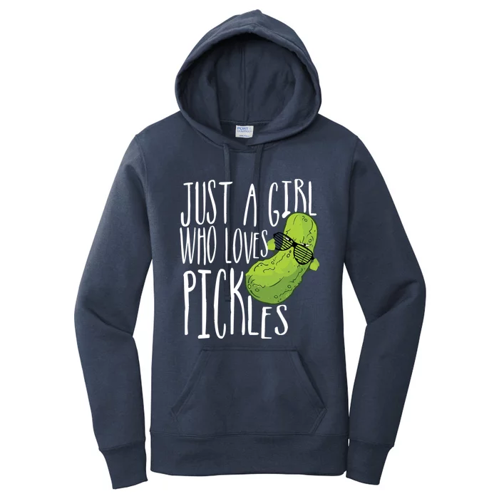 Humorous Just A Who Loves Pickles Gift Cool Gift Women's Pullover Hoodie