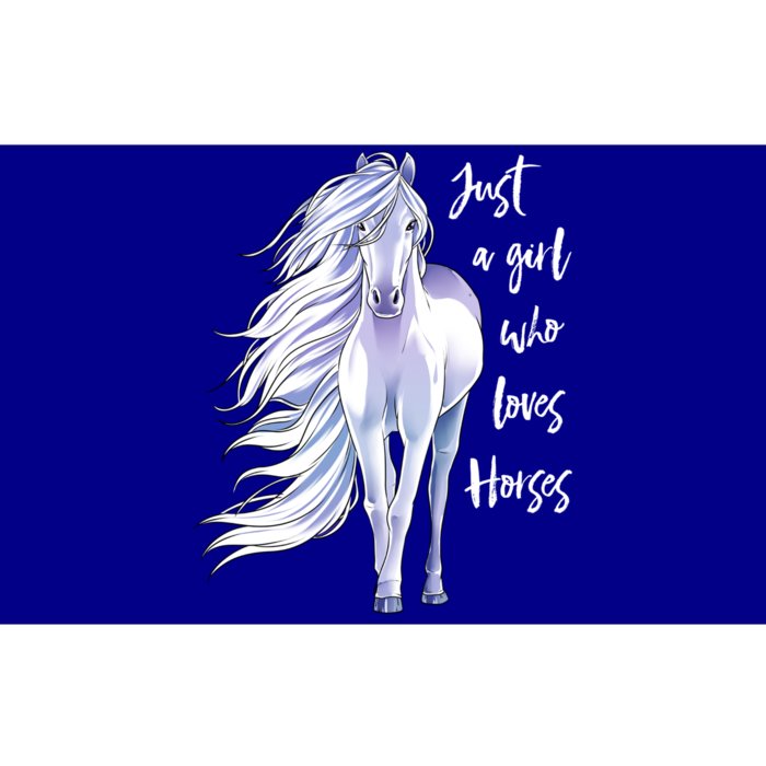 Horse Just A Girl Who Loves Horseback Riding Equestrian Farm Meaningful Gift Bumper Sticker