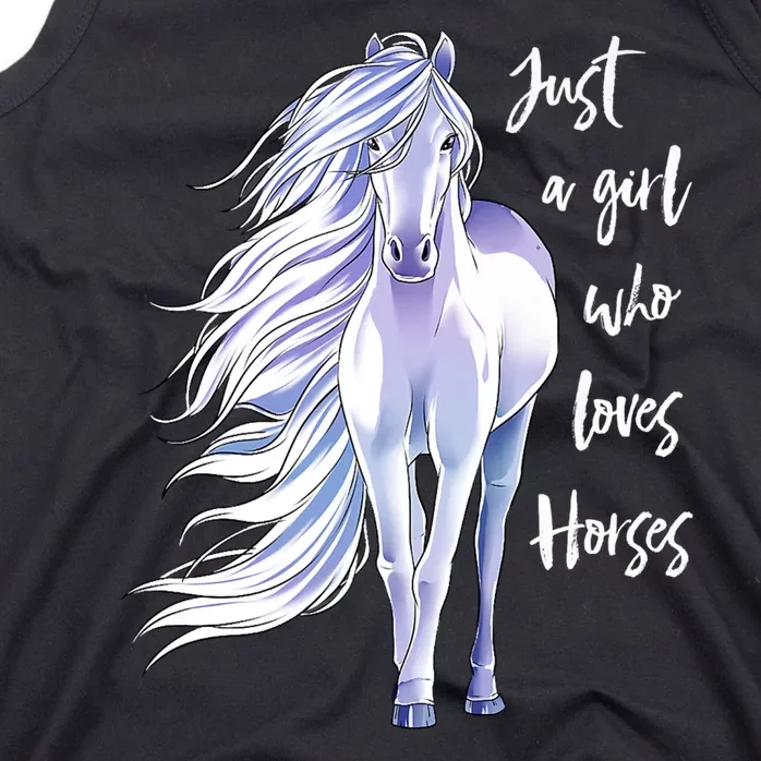 Horse Just A Girl Who Loves Horseback Riding Equestrian Farm Meaningful Gift Tank Top