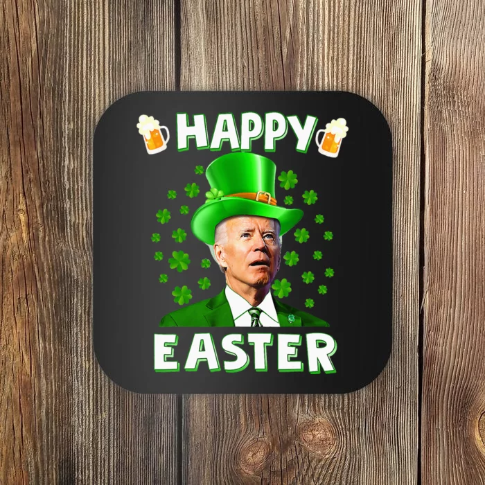 happy Joe Biden Easter Confused St Patricks Day Coaster