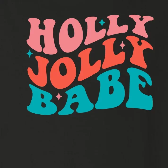 Holly Jolly Babe Retro Christmas Toddler Long Sleeve Shirt