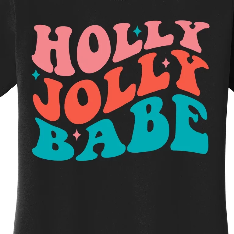 Holly Jolly Babe Retro Christmas Women's T-Shirt