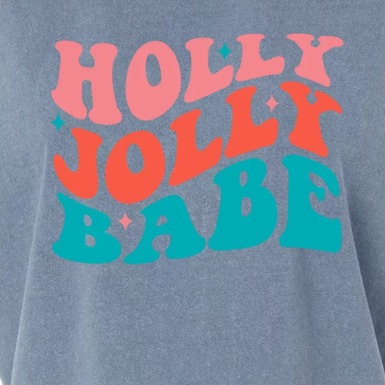 Holly Jolly Babe Retro Christmas Garment-Dyed Women's Muscle Tee