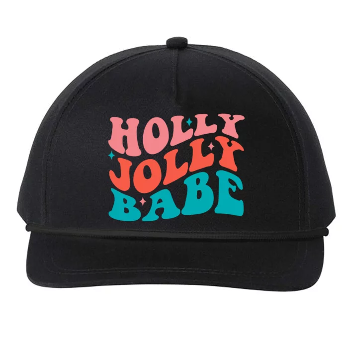 Holly Jolly Babe Snapback Five-Panel Rope Hat