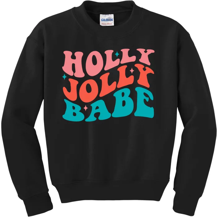 Holly Jolly Babe Kids Sweatshirt