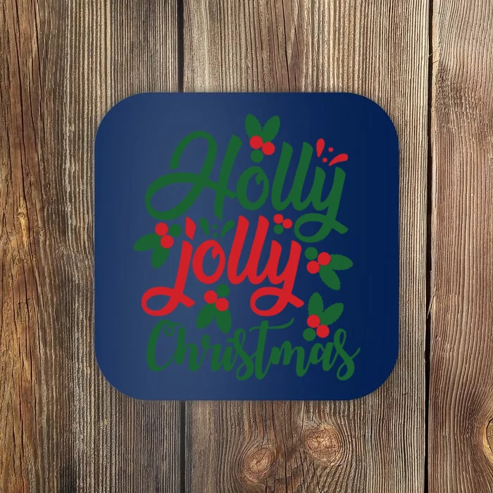 Holly Jolly Babe Festive Christmas Cheer Coaster