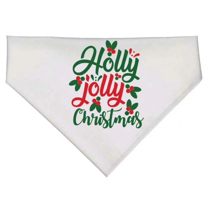 Holly Jolly Babe Festive Christmas Cheer USA-Made Doggie Bandana