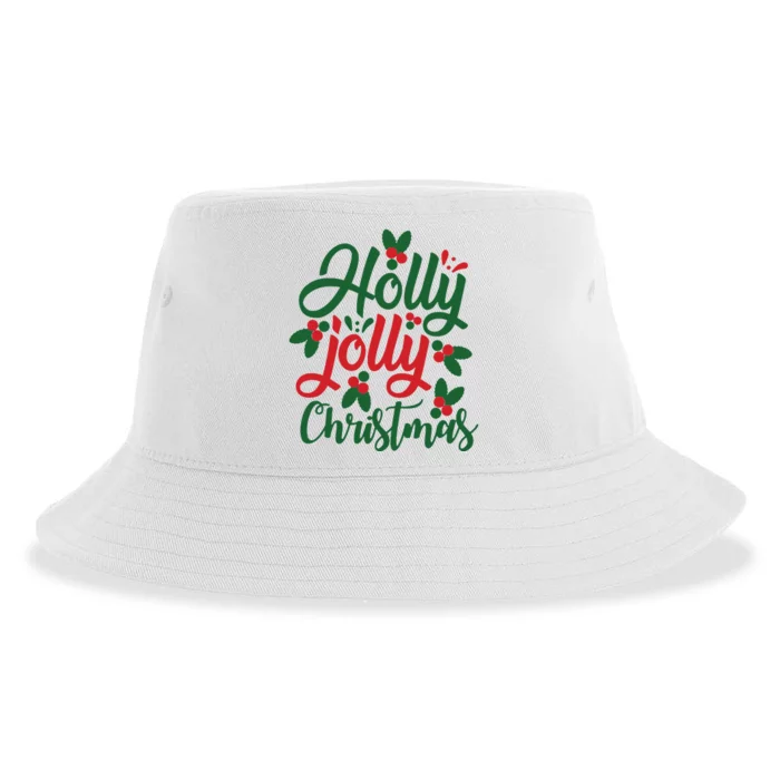 Holly Jolly Babe Festive Christmas Cheer Sustainable Bucket Hat