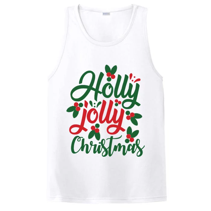 Holly Jolly Babe Festive Christmas Cheer Performance Tank