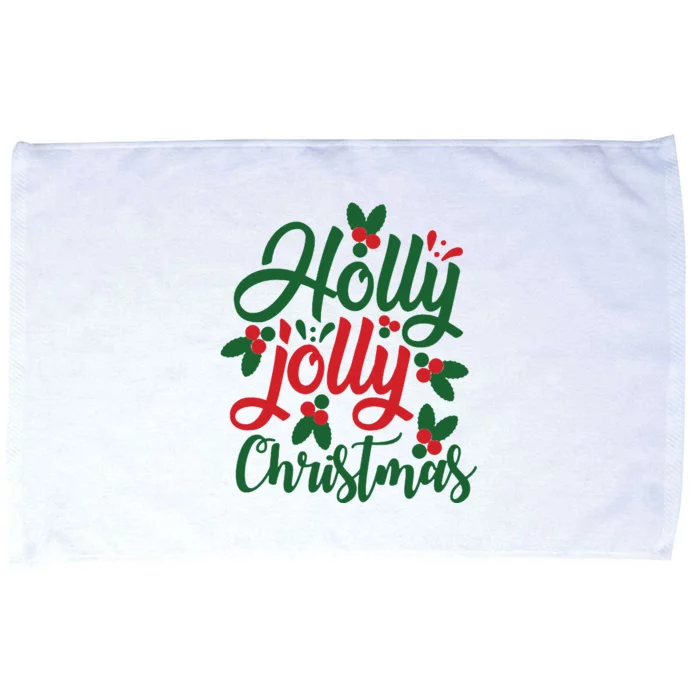 Holly Jolly Babe Festive Christmas Cheer Microfiber Hand Towel