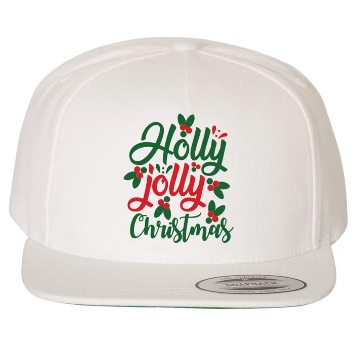 Holly Jolly Babe Festive Christmas Cheer Wool Snapback Cap