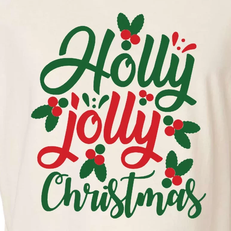 Holly Jolly Christmas Festive Gift Garment-Dyed Women's Muscle Tee