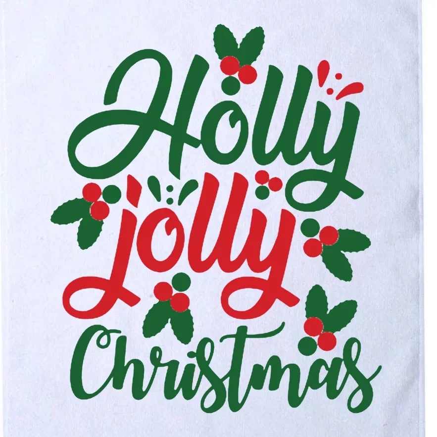 Holly Jolly Christmas Festive Gift Platinum Collection Golf Towel