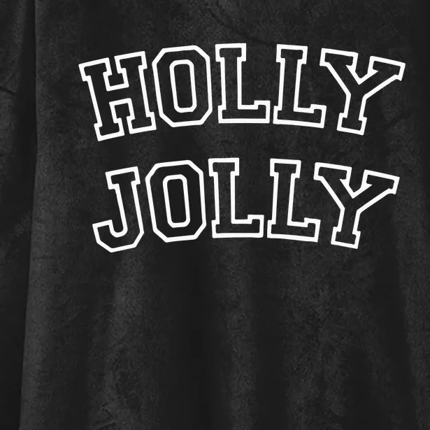 Holly Jolly Christmas Hooded Wearable Blanket