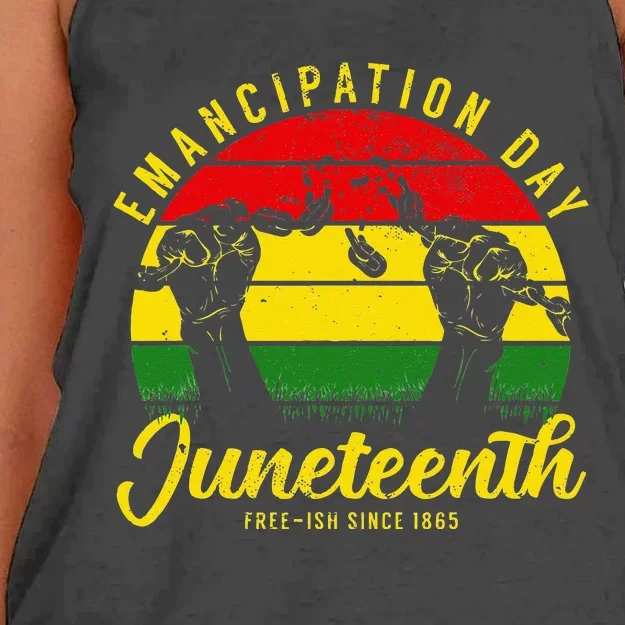 Happy Juneteenth Day Emancipation Juneteenth Melanin Women's Knotted Racerback Tank