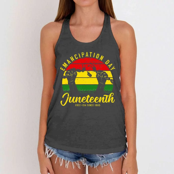 Happy Juneteenth Day Emancipation Juneteenth Melanin Women's Knotted Racerback Tank