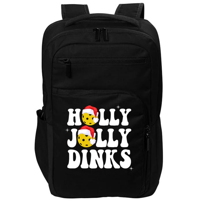 Holly Jolly Dinks Pickleball Christmas Impact Tech Backpack